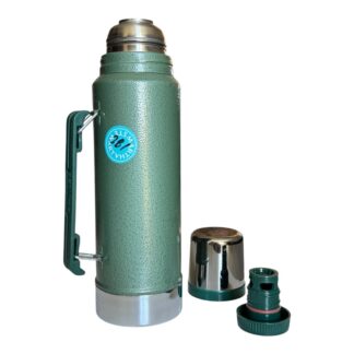 Vintage Large Green Stanley Thermos - Owned by Martha Stewart (Quart)