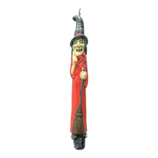 Vintage Halloween Gurley Style Witch Candle with Broom